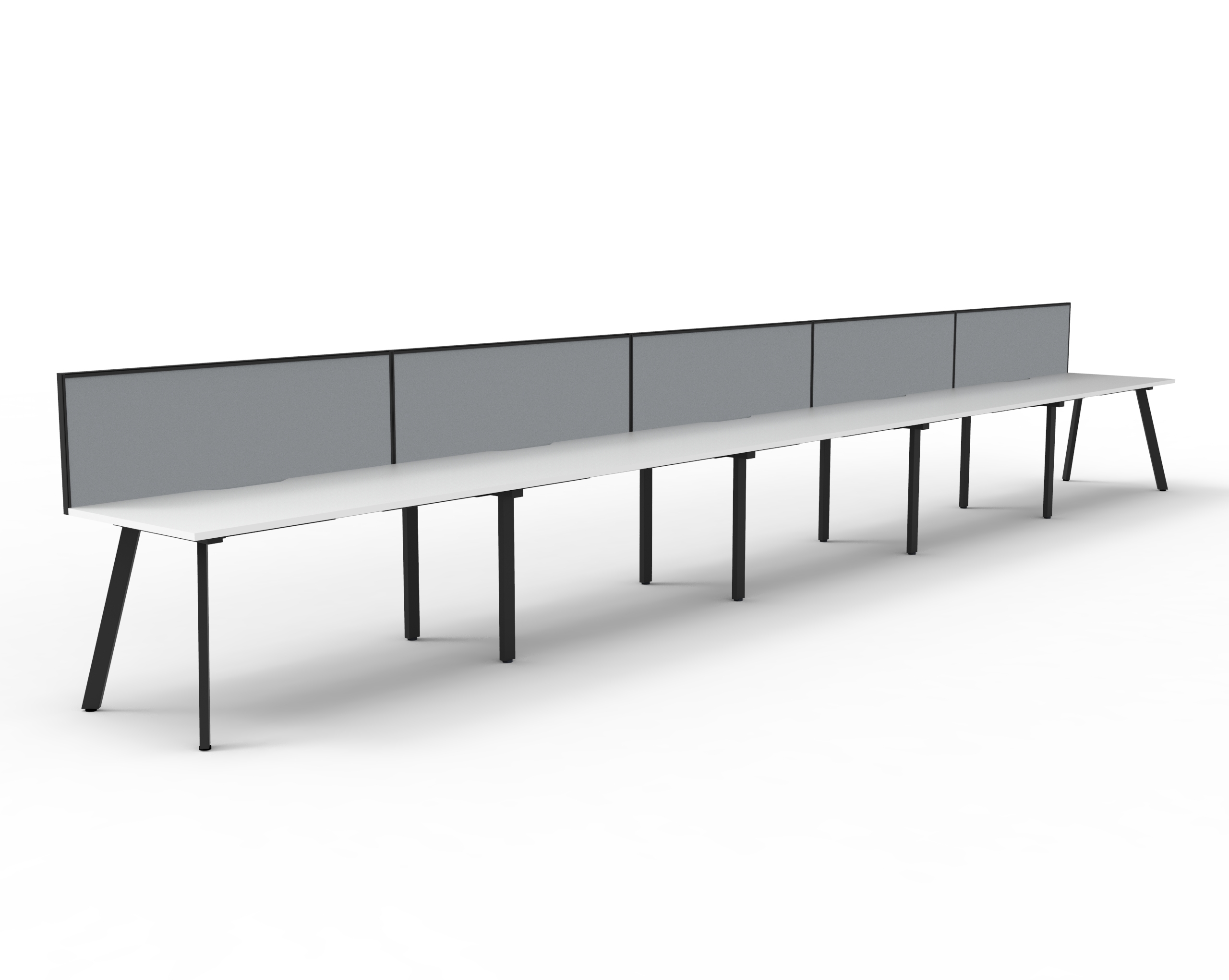 Eternity 5 Person Single Sided Workstations - With Screen
